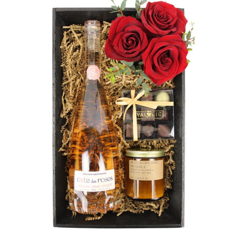 I LOVE YOU CRATE WITH WINE - Same Day Delivery